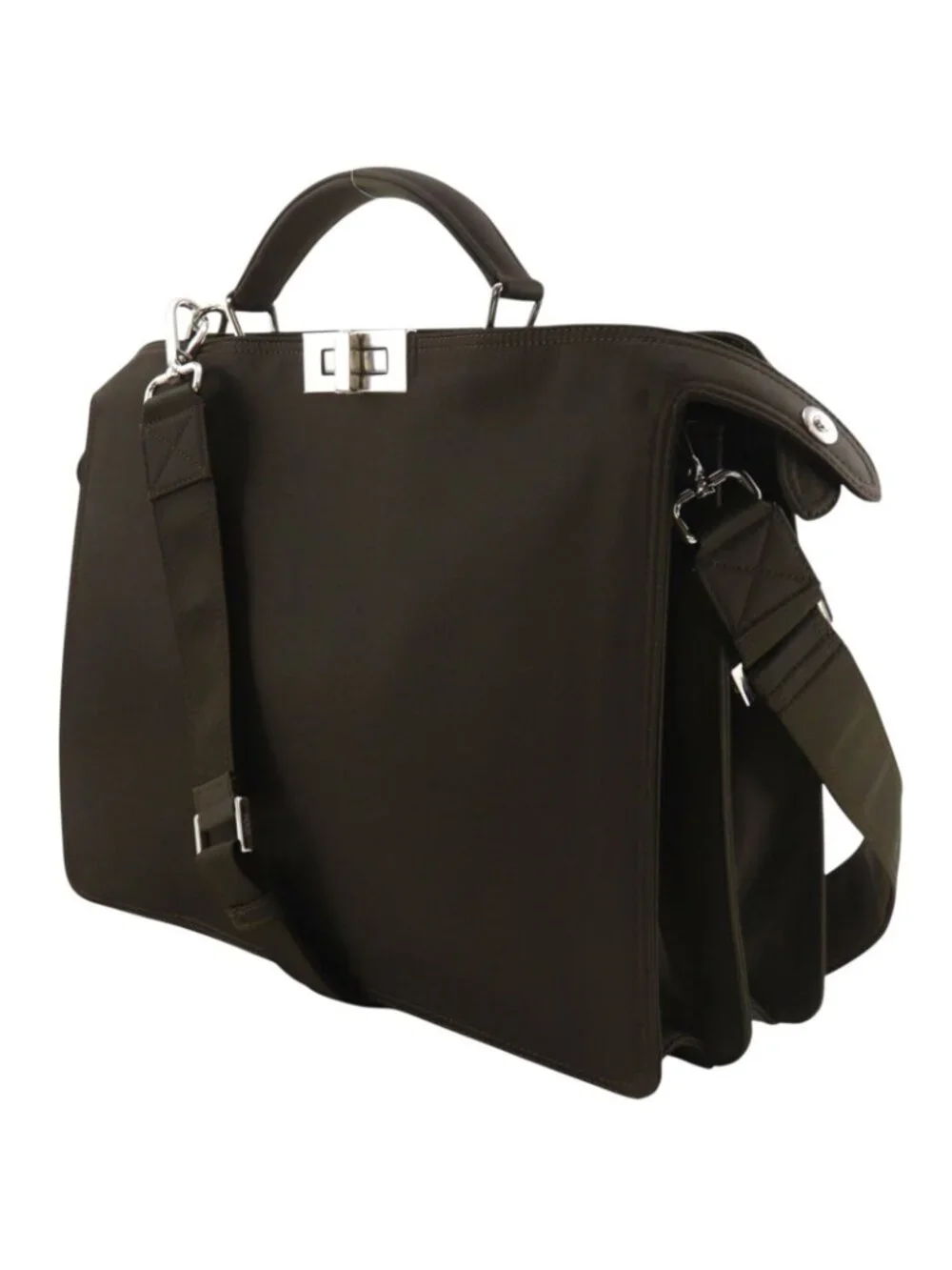 Fendi Peekaboo Ic You 2-Way Shoulder Nylon Brown Business